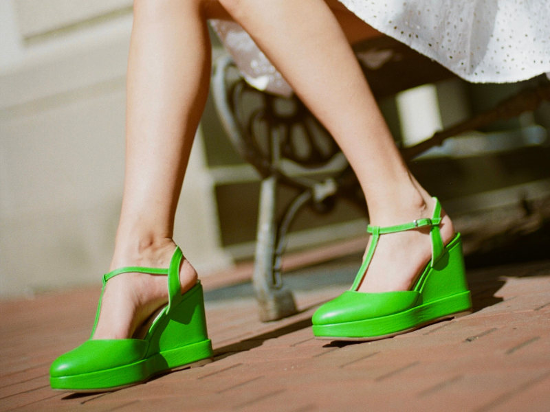 Love this Wedge Sneaker in Apple Green canvas!!!!!!! | Wedge heel sneakers, Green  shoes, Footwear design women
